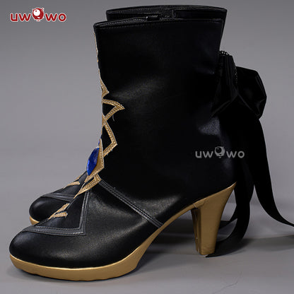 Uwowo Genshin Impact Navia Fontaine Rococo Style Dress Cospaly Shoes Boots