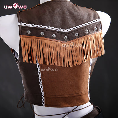 Uwowo Collab Series: Game Tifa Lockhart Cowgirl Final Fantasy 7 FF7 Remake Cosplay Costume S-3XL