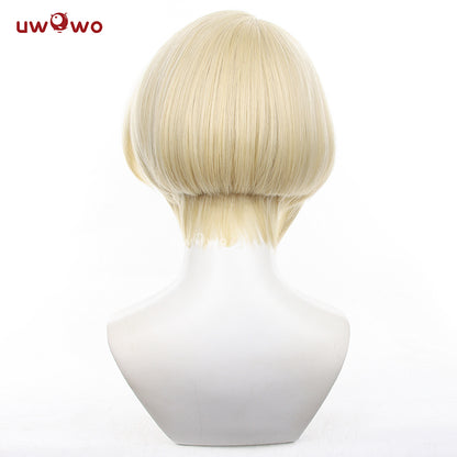 Uwowo Genshin Impact Fontaine Freminet Cosplay Wig Yellow Short Hair