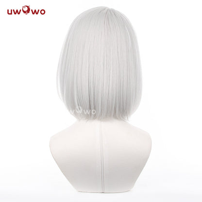Uwowo Game Zenless Zone Anby Demara Cosplay Wig Middle Silver Hair