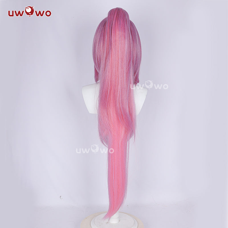 Uwowo Azur Lane Max Immelmann Cosplay Wig Long Dark Pink Hair