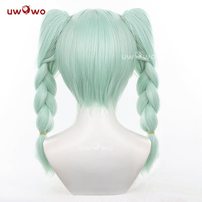 Uwowo V Singer Cute Bunny Cosplay Wig Middle Light Green Hair
