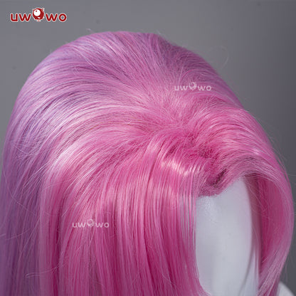 Uwowo Game Rose Cosplay  Wig Long Pink Hair