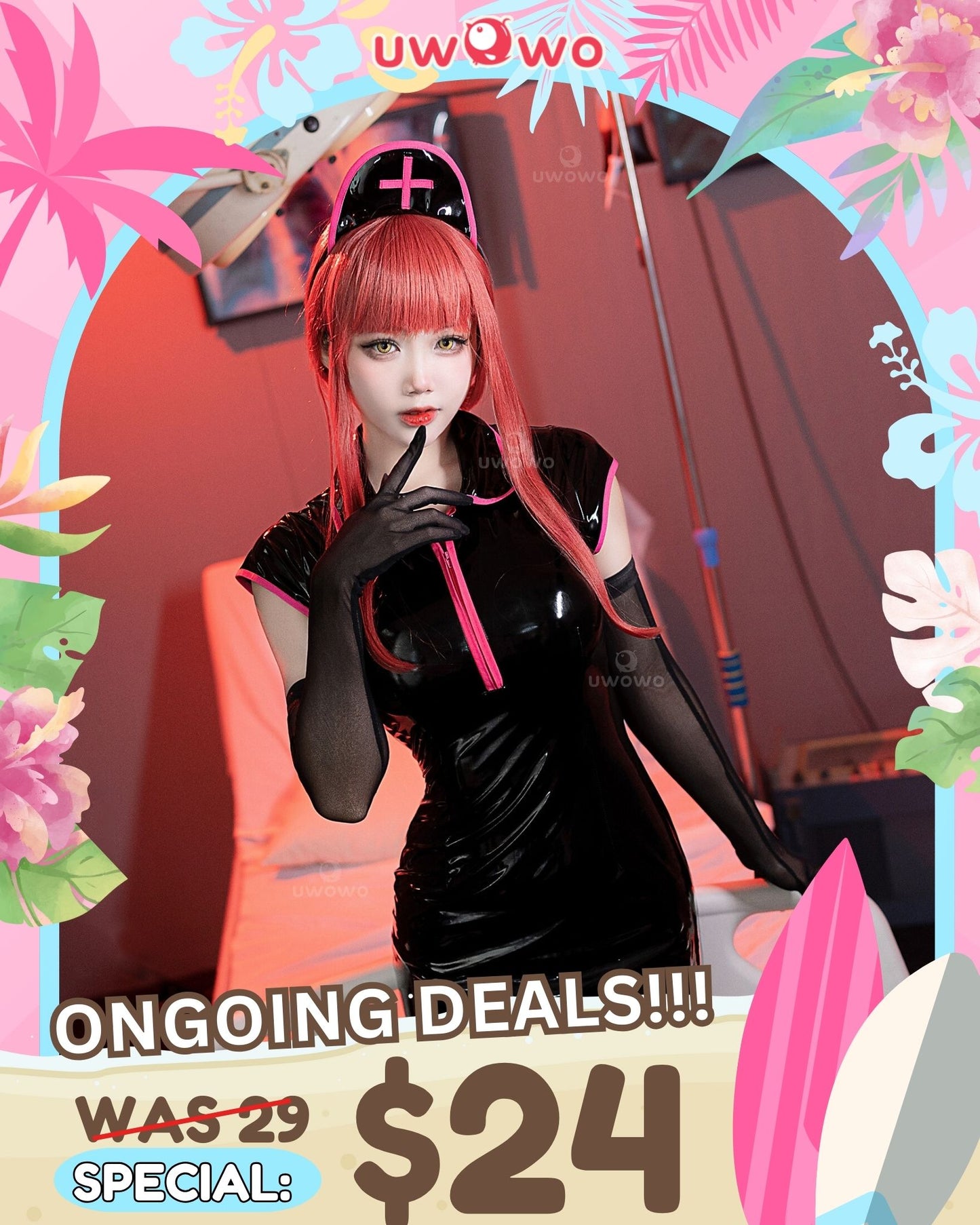 【Special Discount】S-3XL INSTOCK Uwowo Cosplay Nurse Uniform Costume Cosplay