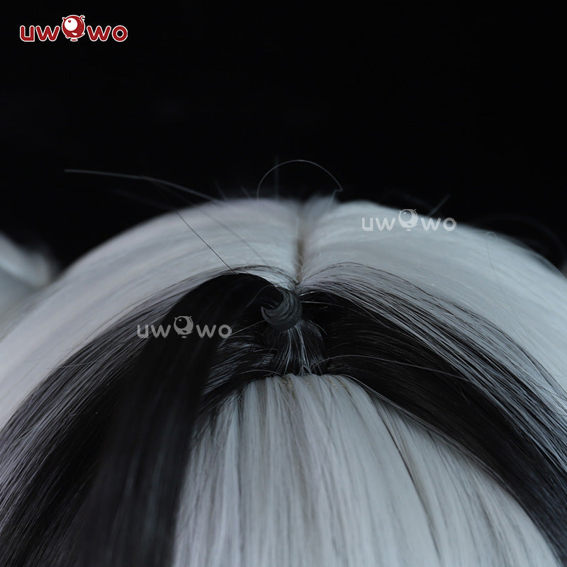 【Pre-sale】Uwowo Game Wuthering Waves Chun Camellya Cosplay Wig Middle Black And Silver Hair With Ponytails