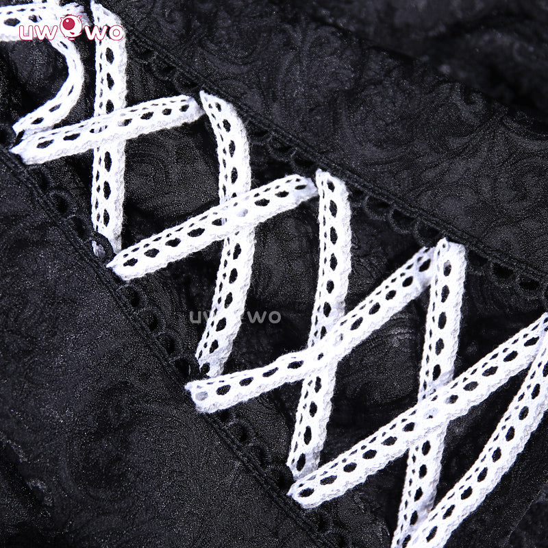 Uwowo Collab Series: Anime Inspired Gothic Princess Black White Cosplay Costume S-3XL