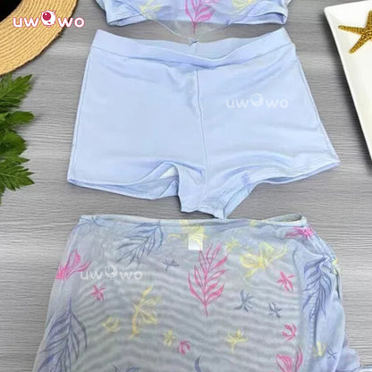 Uwowo Collab Series: Love and Deepspace MC 'My' Azure Ripples Zayne Couple Water-Ready Swimsuit Cosplay Costume S-XL