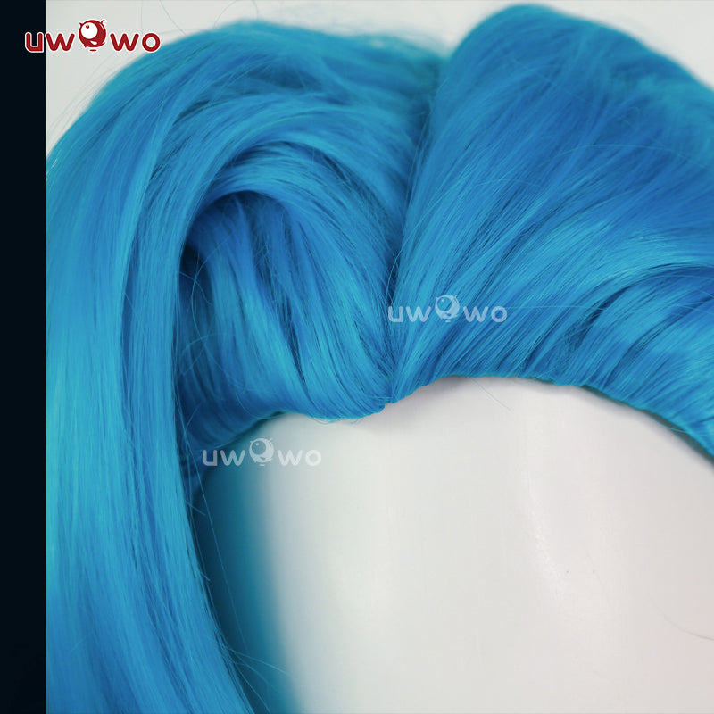 【Pre-sale】Uwowo LOL: Arcane Fractured Jinx Cosplay Costume Wig Long Blue Hair