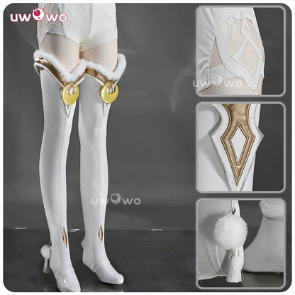 Uwowo Collab Series: Deluxe Zibai Game Genshin Impact Adept Liyue Cosplay Costume S-XL