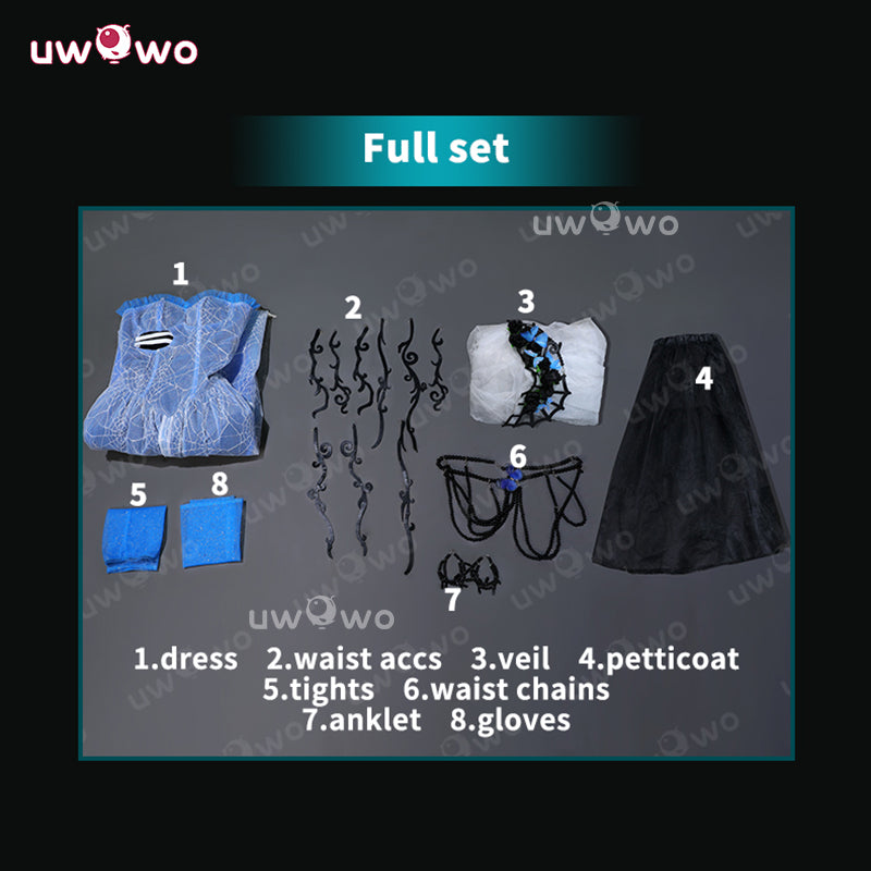 Uwowo Collab Series: Ghost Bride Doll Gown Halloween Cosplay Costume S-3XL