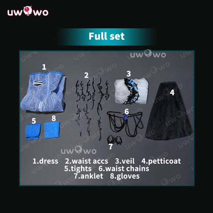 Uwowo Collab Series: Ghost Bride Doll Gown Halloween Cosplay Costume S-3XL