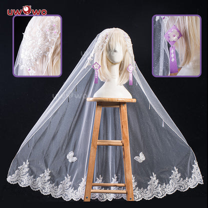 INSTOCK-Uwowo Azur Lane Musashi Oath Dress 'Purest Wisteria' Bride Cosplay Costume