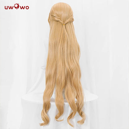 Uwowo Genshin Impact Navia Fontaine Cospaly Wig Light Yellow Long Hair