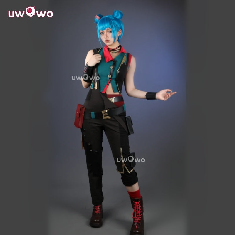 Uwowo Collab Series: LOL Arcane2 Powder/Jinx Buns Hair Alternative Universe AU Cosplay Costume XS-XXXL