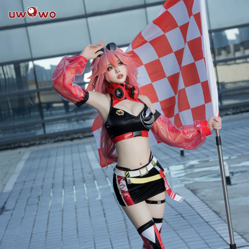 【In Stock】Uwowo Genshin Impact Fanart Racing Yae Miko Casual Outfit Cosplay Costume