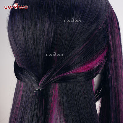 Uwowo Honkai Star Rail Hysilens Cosplay Wig Long  Black And Pink Hair