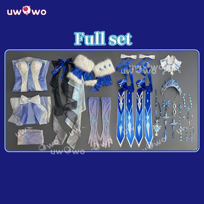 Uwowo Collab Series: Genshin Impact Tsaritsa Anastasya Snezhnaya Cryo Archon Metal Props Cosplay Costume XS-2XL