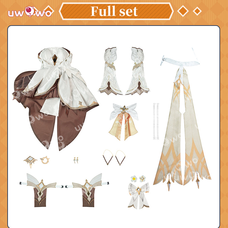 Uwowo Collab Series: Genshin Impact Lumine Traveler Skin As Heaven and Earth Are Made Anew Cosplay Cosutme XS-2XL