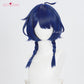 【Pre-sale】Uwowo Genshin Impact Xiangling New Year's Cheer outfit Cosplay Wig Middle Blue Hair