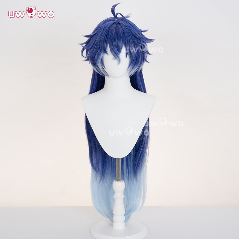 Uwowo Genshin Impact Flins Cosplay Wig Long Blue Hair