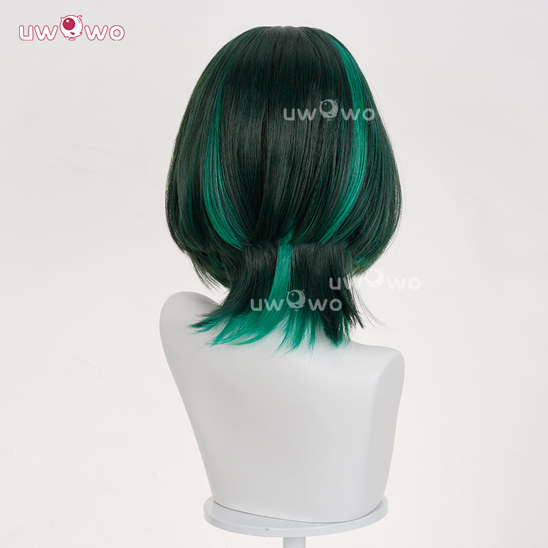 Uwowo Genshin Impact Nefer Cosplay Wig Middle Green Hair