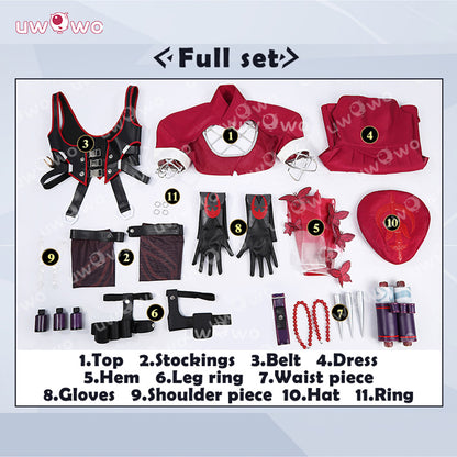 Uwowo Collab Series: Game Cosplay Women Bodysuit Red Skin Costume