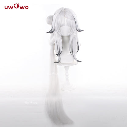 Uwowo Game Wuthering Waves WuWa Hsin Cosplay Wig Long Grey Hair