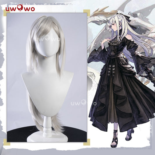 【In Stock】Uwowo NieR Reincarnation x Drakengard3 Zero Progenitor Divergent Sister Cosplay Wig Long Silver Hair