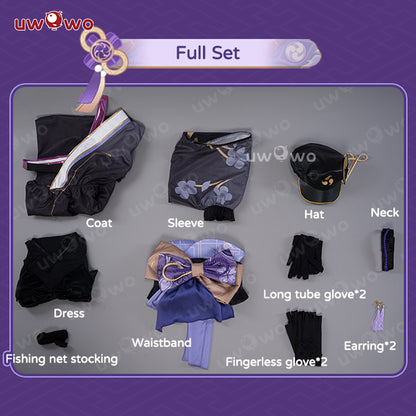 [Last Batch] 【In Stock】Uwowo Genshin Impact Fanart Raiden Shogun Taisho Kimono Cosplay Costume