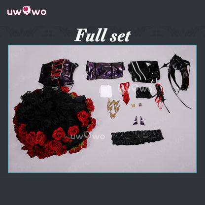 Uwowo Collab Series: Anime Inspired Gothic Celestia Devil Halloween Cosplay Costume S-3XL