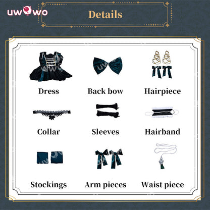 Uwowo Collab Series: Black Bulter Ciel Sieglinde Sullivan Emerald Witch Gown Cosplay Costume