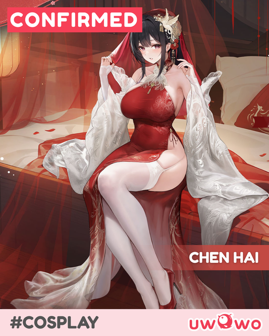 CONFIRMED Uwowo Game Azur Lane Chen Hai A Night of Passion Oath Skin Cosplay Costume