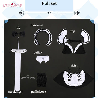 Uwowo Collab Series: Anime My Dress-Up Darling Marin Kitagawa Summer Maid Swimsuit Cosplay Costume S-2XL