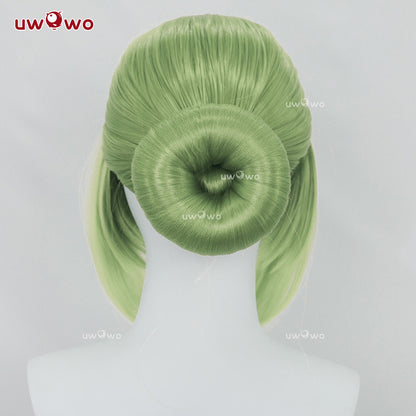 Uwowo Code Geass: C.C. CC Purple Cheongsam Cosplay Wig Long Green Hair