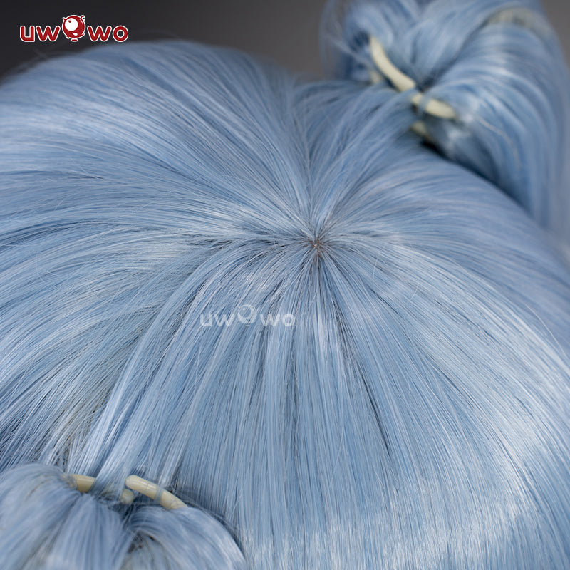 Uwowo V  Singer Snow Girl Cosplay Wig Long Gradient Blue Hair