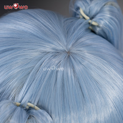 【Pre-sale】Uwowo V  Singer Snow Girl Cosplay Wig Long Gradient Blue Hair