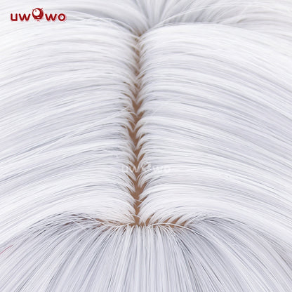 Uwowo Honkai Star Rail HSR Cosplay Wig Topz Silver Middle Hair