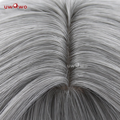 Uwowo Honkai Star Rail Stelle Female Trailblazer HSR Cosplay Wig Gray Heat Resistant Women Long Hair