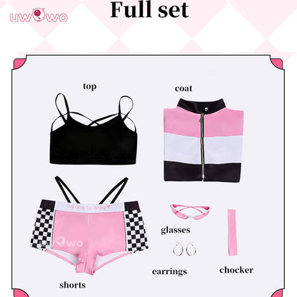 Uwowo Collab Series: Anime My Dress-Up Darling Marin Kitagawa Pink Race Queen Cosplay Costume S-2XL