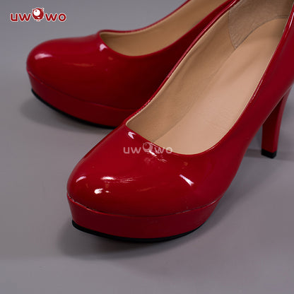 Uwowo All-match Copslay Shoes Red White High Heels The Power Makima Shoes