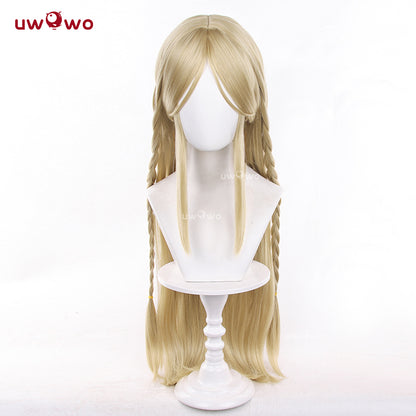 Uwowo Game Wuthering Waves Cartethyia WuWa Cosplay Wig Long Yellow Hair