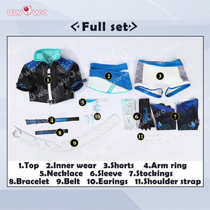 Uwowo Collab Series: Game Cosplay Women Suit Blue And Black Costume