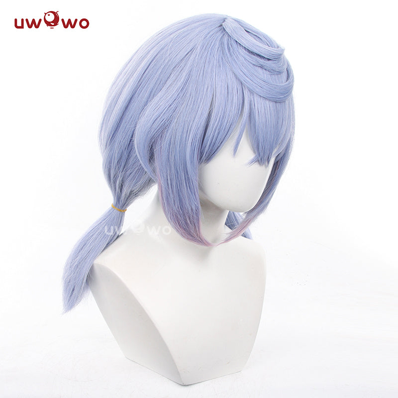 Uwowo Game Genshin Impact Sigewine Cosplay Wig  Light Blue Middle Hair