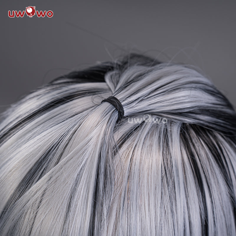 【Pre-sale】Uwowo Monster High Wig Frankie Cosplay Wig Black Silver Long Hair