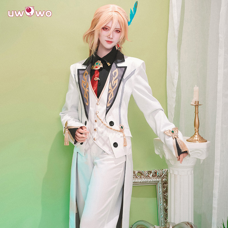 【Pre-sale】Uwowo Collab Series: Game Genshin Impact Kaveh White Suit Men Cosplay Costume