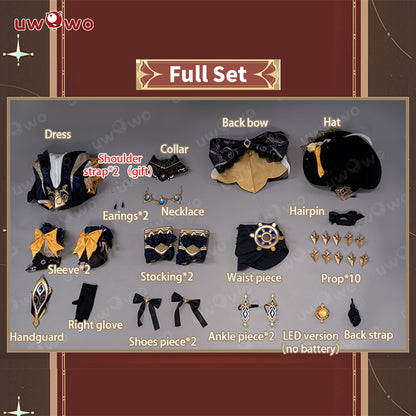 S-3XL INSTOCK Uwowo Genshin Impact Navia Fontaine Rococo Style Dress Cospaly Costume