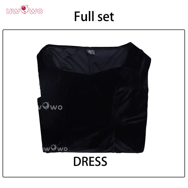 Uwowo Collab Series: Wednesday Season 2 Mother Morticia Addams Halloween Cosplay Costume XS-3XL