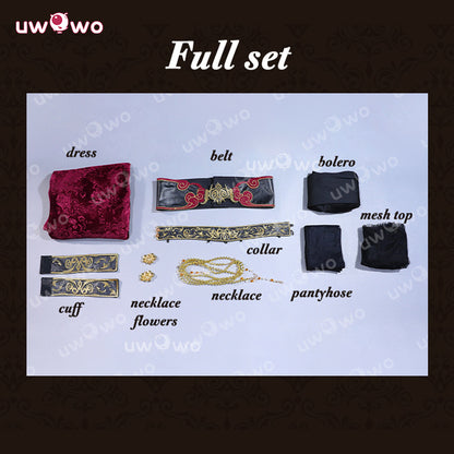 Uwowo Collab Series: Game 30 Anniversary Velvet Dress Cosplay Costume S-2XL