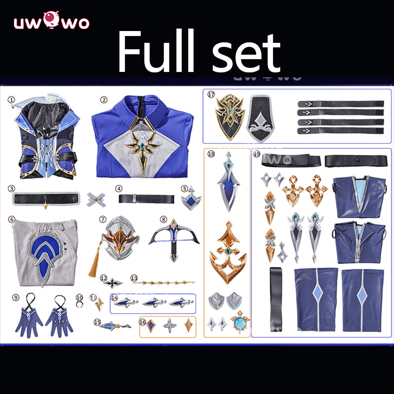Uwowo Collab Series: Genshin Impact Lohen Male Cosplay Cosutme S-2XL