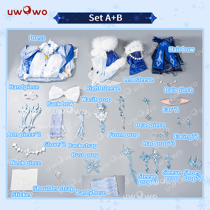 SEP PRESALE Uwowo Genshin Impact Tsaritsa Anastasya Snezhnaya Queen Cryo Archon Cosplay Costume S-XXXL